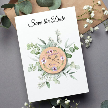 Save the date – magnet en bois – modèle 09