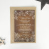 Faire-part puzzle mariage - Rosier blanc sur fond bois – Image 3