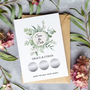 Save the date - Faire part à gratter - Elégance champêtre