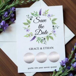 Save the date – Faire part à gratter – Brin de lavande