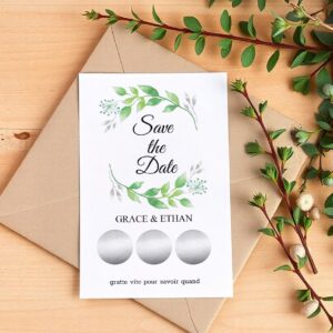 Save the date – Faire part à gratter – Couronne de la nature