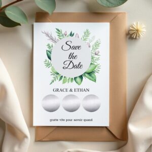 Save the date – Faire part à gratter – Ambiance végétale