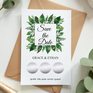 Save the date – Faire part à gratter – Eveil botanique