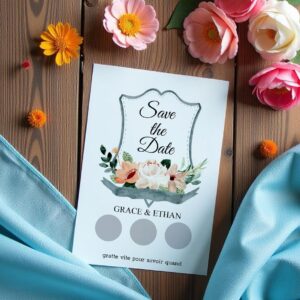 Save the date – Faire part à gratter – Eclat végétal