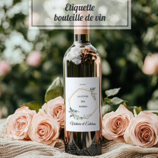 Etiquette bouteille de vin