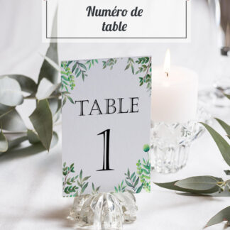 Numéro de Table