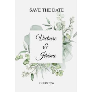 Magnet save the date - Brise d'eucalyptus