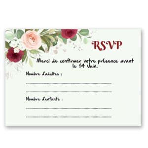 Carte RSVP - Eclat floréal