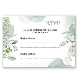 Carte RSVP - Brise d'eucalyptus