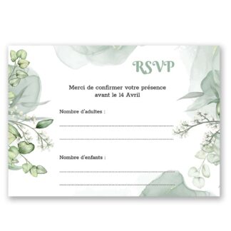 Carte RSVP - Brise d'eucalyptus