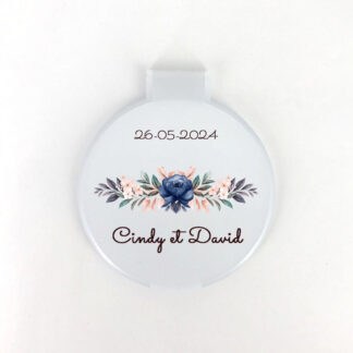 Cadeaux invités - Miroir style champêtre bleu