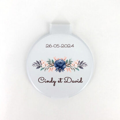 Cadeaux invités - Miroir style champêtre bleu