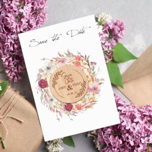 Save the date - magnet en bois - modèle 01