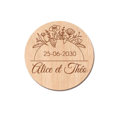 Save the date - magnet en bois - modèle 03 – Image 3