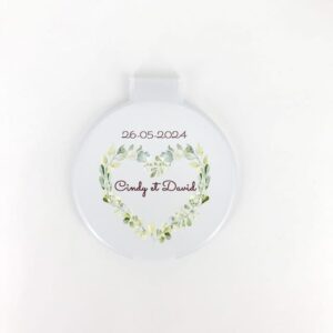 Cadeaux invités - Miroir feuillage en cœur