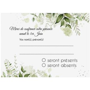 Carte RSVP - Méli-mélo de la nature