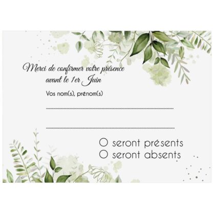 Carte RSVP -  Méli-mélo de la nature