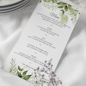 Carte menu - Méli-mélo de la nature