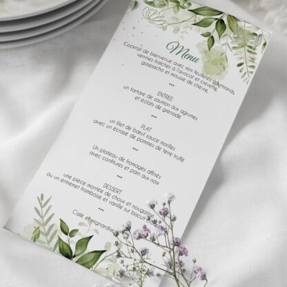 Carte menu - Méli-mélo de la nature