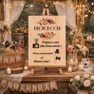 Photobooth - Panneau en carton rigide
