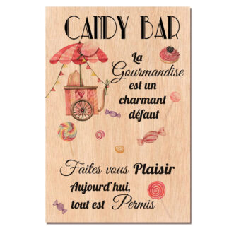 Candy bar - Panneau en carton rigide
