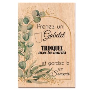 Pancarte "prends un gobelet" - Pancarte en carton rigide