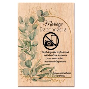 Mariage déconnectée - Pancarte en carton rigide