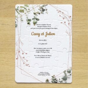 Faire-part puzzle – Douce nature