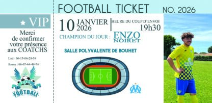 Faire-part magnet - match de foot pour romu et lud