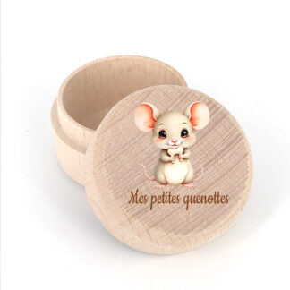Boite à dent en bois petite souris