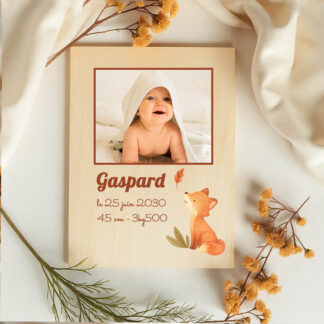 Faire-part en bois - Petit renard