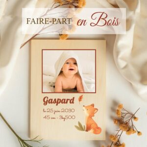 Faire-part en bois