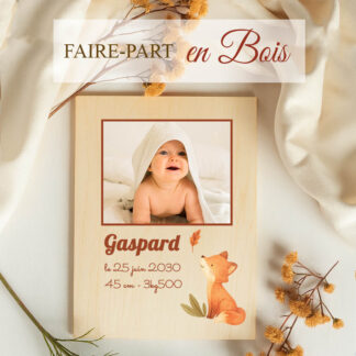 Faire-part en bois