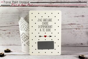 Carte à gratter message à gratter
