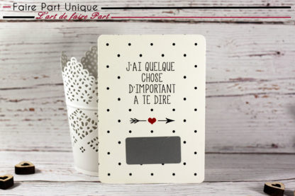 Carte à gratter message à gratter