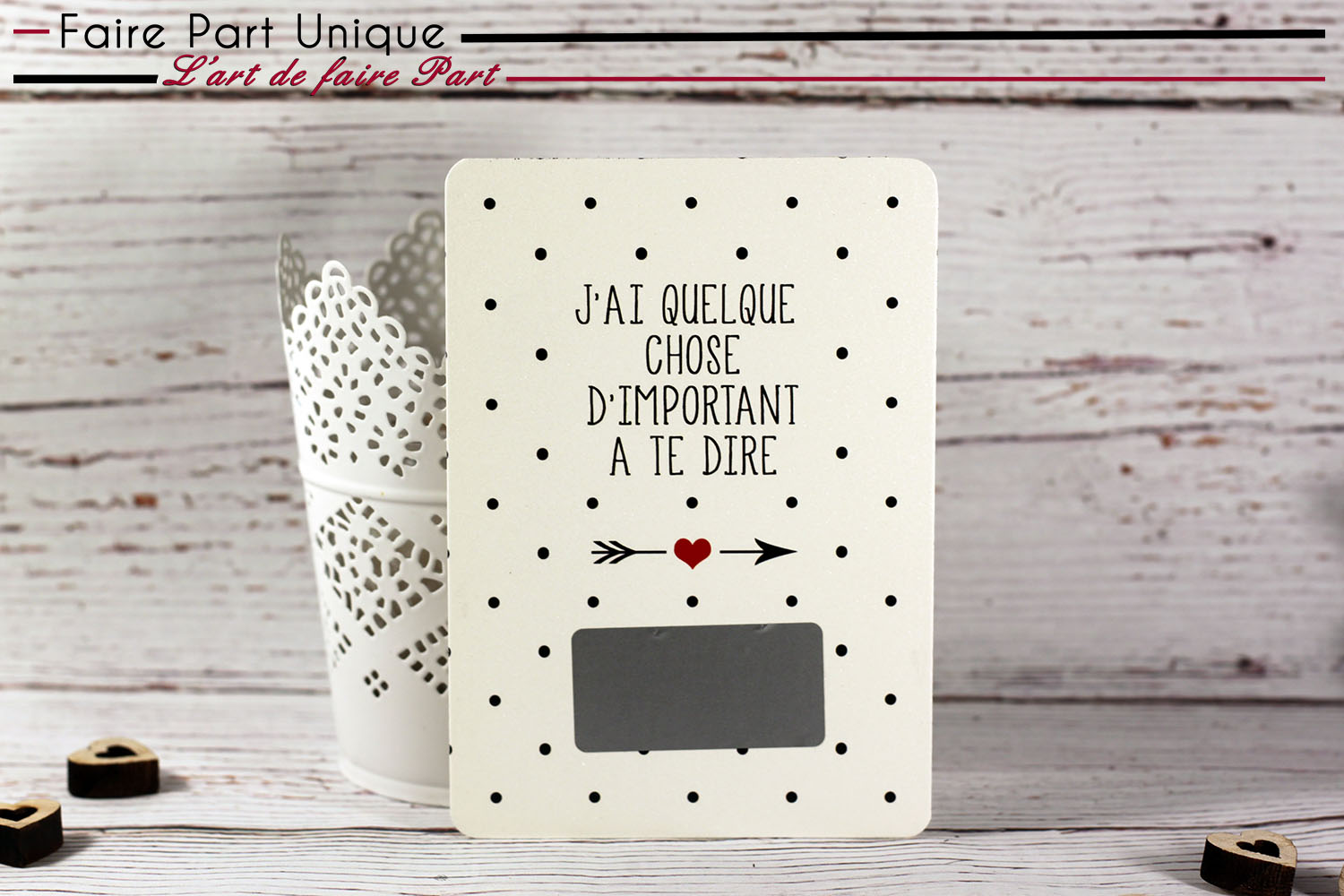 Carte à gratter message à gratter - FairePartUnique