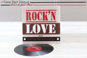 Echantillon faire part pochette vynil