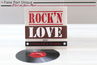 Echantillon faire part pochette vynil