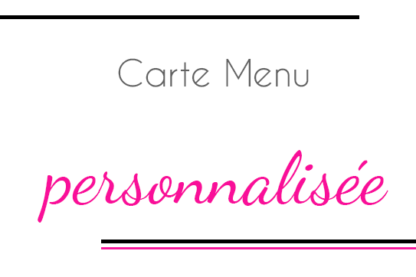 Menu sur mesure