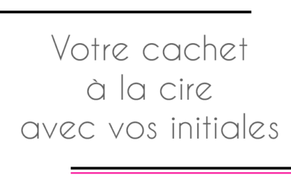 Cachet à la cire avec vos initiales