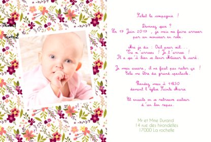 Faire part magnet Louise