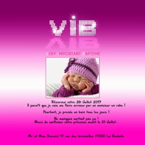 Faire part baptême Amy