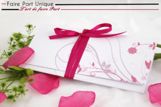 Echantillon faire part romantique fleuri